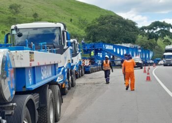 Transformador de mais de 800 toneladas vai passar neste domingo (8) pela Serra das Araras