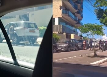 Mulher tenta arrombar carros com cadarço de tênis próximo à Praia do Forte, em Cabo Frio