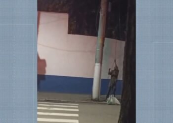 VÍDEO: Cabos de energia são furtados em frente ao batalhão da PM em Olaria