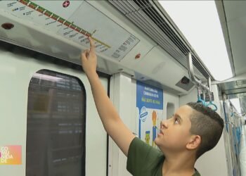 Paixão sobre trilhos: estudante autista realiza sonho ao conhecer o funcionamento do metrô do Rio