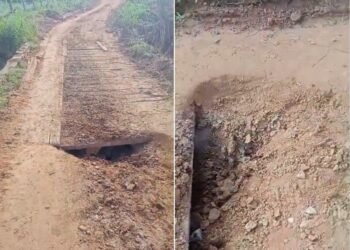 Ponte precária e estrada sem asfalto preocupam moradores de Cambuci