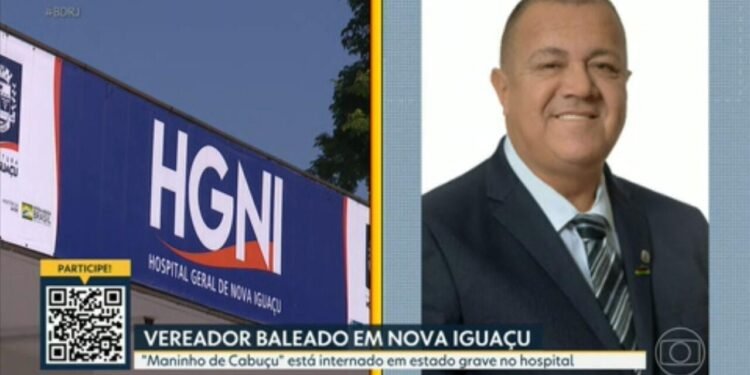 Vereador baleado em Nova Iguaçu está em estado grave; polícia fala em tentativa de homicídio