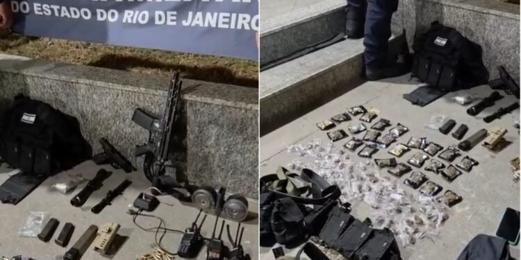 Polícia Militar apreende fuzil, pistola e drogas durante ação em Macaé