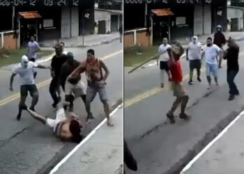 VÍDEO: Briga entre torcida organizada do Flamengo e Fluminense no RJ