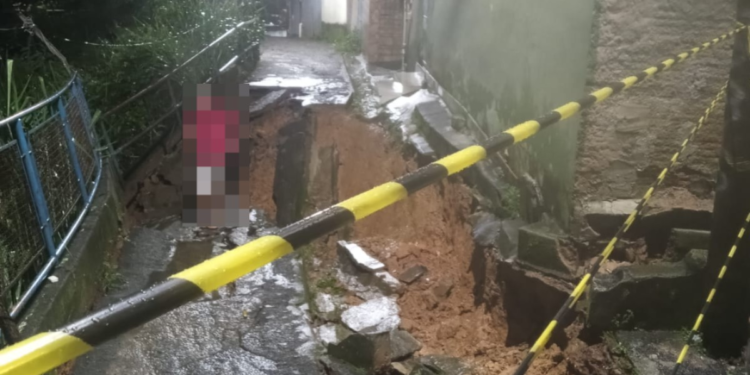 Volta Redonda registra manchas e alagamentos durante o tempo