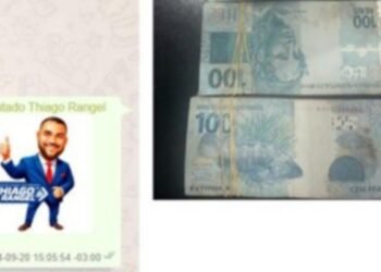 Deputado preso postou figurinha com a própria imagem após receber foto de dinheiro vivo