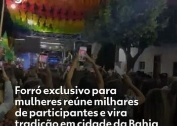 Forró exclusivo para mulheres reúne cerca de 3 mil participantes na cidade da Bahia: ‘Momento para elas’