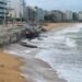 Ressaca Trecho trecho de calçadão da Praia Campista, em Macaé; VÍDEO