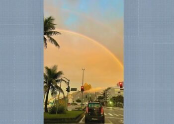 Arco-íris surge na Zona Sul do Rio após manhã de chuva; tempo melhorou no fim da semana