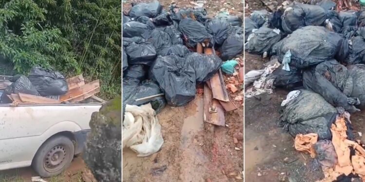 Vídeos mostram suposto descarte de restos de caixões em lixão no RJ Vídeos mostram suposto descarte de restos de caixões em lixão no RJ
