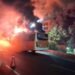 Ônibus pega fogo na saída do Túnel Rebouças e trava o trânsito no Rio Ônibus pega fogo na saída do Túnel Rebouças e trava o trânsito no Rio