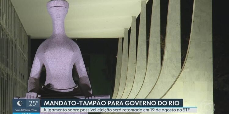 STF marca para 19 de agosto julgamento de ações sobre mandato-tampão no RJ STF marca para 19 de agosto julgamento de ações sobre mandato-tampão no RJ