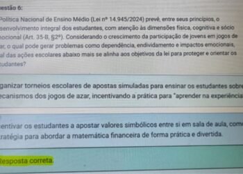 Prova do MEC incentiva uso de bets no ensino da matemática, diz defensoria