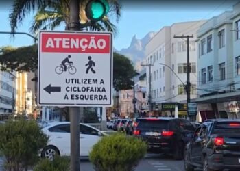 Ciclofaixa em mão dupla gera críticas em Teresópolis