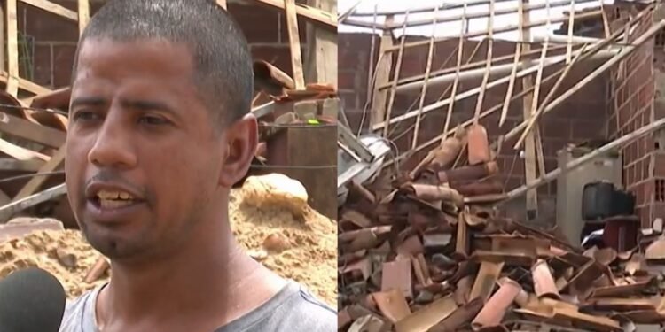 Temporal deixa mais de 500 famílias desabrigadas em cidade na BA; sobrevivente se emociona ao lembrar desabamento Temporal deixa mais de 500 famílias desabrigadas em cidade na BA; sobrevivente se emociona ao lembrar desabamento