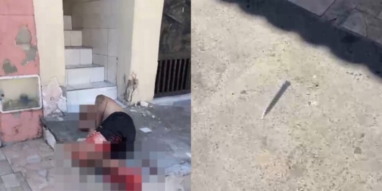 Policial de folga atira em filho que atacava pai com faca no interior do Ceará Policial de folga atira em filho que atacava pai com faca no interior do Ceará