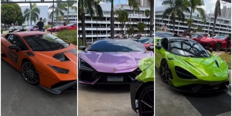De Ferrari a Lamborghini: comboio que chamou atenção em Goiânia tinha carros de até R$ 7 milhões De Ferrari a Lamborghini: comboio que chamou atenção em Goiânia tinha carros de até R$ 7 milhões