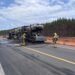 Cegonheira que transportava 28 veículos de SP para Salinas pega fogo na BR-251; FOTOS