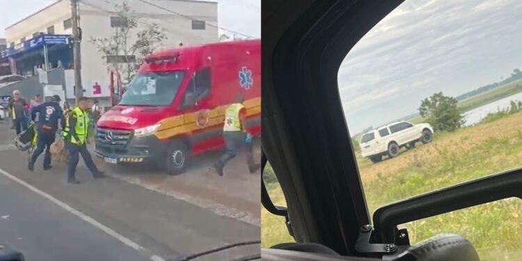 Mulher leva tiro na cabeça enquanto segurava bebê nos braços em SC e polícia procura marido suspeito Mulher leva tiro na cabeça enquanto segurava bebê nos braços em SC e polícia procura marido suspeito