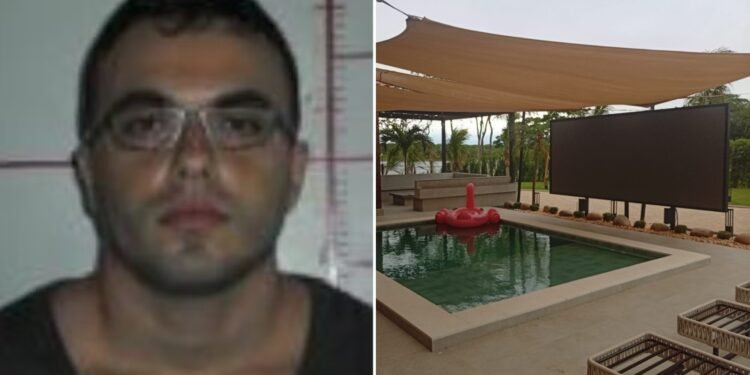 Chefe de facção baleado na Bolívia tinha mansão com praia artificial e vida de luxo na Bolívia; fotos Chefe de facção baleado na Bolívia tinha mansão com praia artificial e vida de luxo na Bolívia; fotos