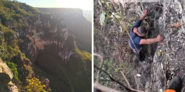 Conheça a serra do TO onde turista escorregou ao tirar selfie e ficou preso em penhasco; VÍDEO Conheça a serra do TO onde turista escorregou ao tirar selfie e ficou preso em penhasco; VÍDEO