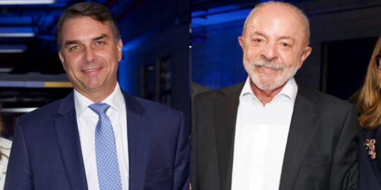 Flávio Bolsonaro e Lula participam do debate da Globo