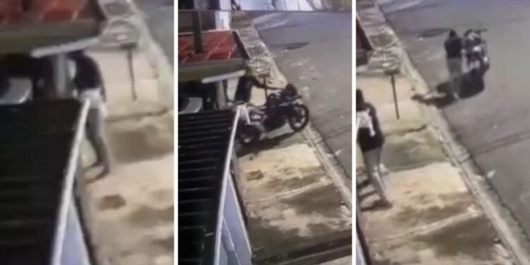 Vídeo mostra dupla empurrando moto BMW furtada após invasão de imóvel em Hortolândia