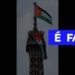 É #FAKE vídeo de bandeira da Palestina erguida no topo da Torre Eiffel; cena foi criada com IA É #FAKE vídeo de bandeira da Palestina erguida no topo da Torre Eiffel; cena foi criada com IA