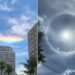 Nuvem ‘arco-íris’ e anel ao redor do sol: fenômenos ópticos impressionam moradores em SP Nuvem ‘arco-íris’ e anel ao redor do sol: fenômenos ópticos impressionam moradores em SP