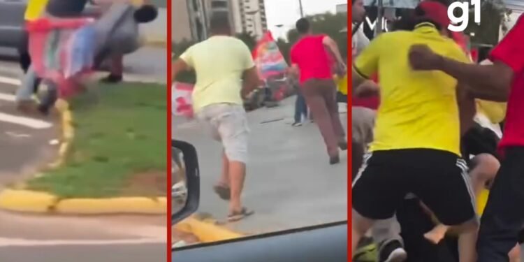 VÍDEO: manifestantes e candidato não eleito se envolvem em confusão em MT VÍDEO: manifestantes e candidato não eleito se envolvem em confusão em MT
