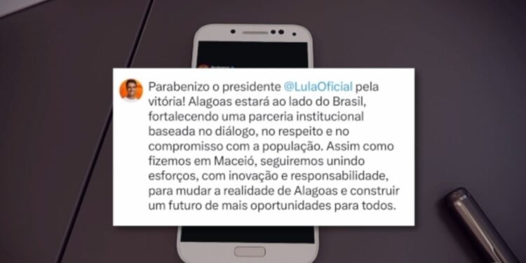 VÍDEO: JHC parabeniza Lula pela reeleição e defende parceria entre AL e governo federal