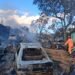 Incêndio atinge depósito a céu aberto com cerca de 10 mil peças automotivas em Montes Claros