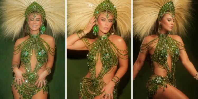 Paolla Oliveira é coroada rainha de bateria da Imperatriz Leopoldinense Paolla Oliveira é coroada rainha de bateria da Imperatriz Leopoldinense