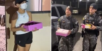 Policiais militares emocionam com presente para menina com câncer raro que corre risco de amputar perna: ‘Você é uma heroína’ Policiais militares emocionam com presente para menina com câncer raro que corre risco de amputar perna: ‘Você é uma heroína’