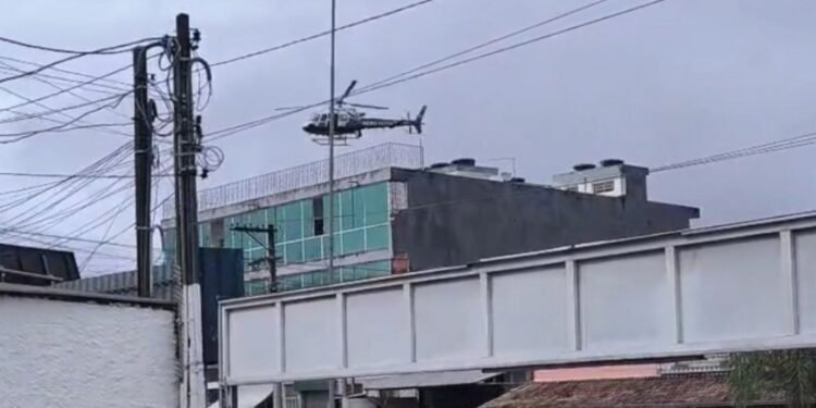 Polícia procura suspeito de roubo de carro com apoio do Águia em Mogi das Cruzes