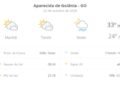 Previsão do tempo hoje para Aparecida de Goiânia (GO): sol com muitas nuvens e períodos de céu nublado; noite com pancadas de chuva