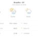 Previsão do tempo hoje para Brasília (DF): sol e aumento de nuvens de manhã; pancadas de chuva à tarde e à noite