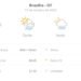 Previsão do tempo hoje para Brasília (DF): sol com algumas nuvens; chove rápido durante o dia e à noite
