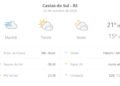 Previsão do tempo hoje para Caxias do Sul (RS): dia de sol, com nevoeiro ao amanhecer; muitas nuvens à tarde e à noite