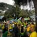 A uma semana das eleições, manifestantes fazem ato de apoio a Flávio Bolsonaro (PL) em São José dos Campos, SP