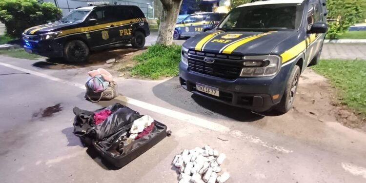 Jovem é presa transportando mais de 6 kg de haxixe dentro de ônibus na Via Dutra, em Piraí Jovem é presa transportando mais de 6 kg de haxixe dentro de ônibus na Via Dutra, em Piraí